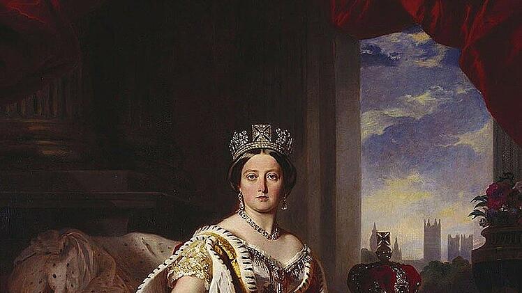 Queen Victoria weilte bei ihren Besuchen in Coburg unter anderem auf Schloss Callenberg. Gemälde von Franz Winterhalter, 1859.