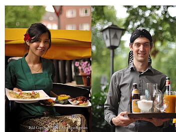 Das Restaurant Borobudur in Nürnberg muss schließen: Für Inhaberin Surja-Morin (li.) und ihren Mann Jean-Philippe Morin stellt das Nürnberger Restaurant ein Stück Heimat und Identität dar, das nun verloren geht. Foto: Dwi Anoraganingrum