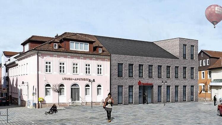 5,5 Millionen Euro kostet die Sparkasse Coburg-Lichtenfels der Neubau ihres Beratungs-Centers in Neustadt.  Foto: Architekturbüro Michael Lutz