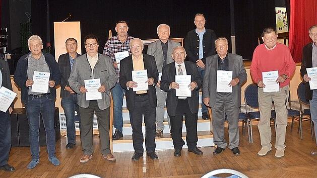 Zahlreiche Mitglieder des CSA-Kreisverbands wurden im Rahmen der Kreisversammlung ausgezeichnet.