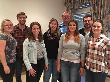 Das Vorstandsteam der EU-KA-GE (von links): Larissa Ortmann, Benjamin Bohl, Sabrina Kaiser, Jasmin Erhard, Dieter Diez, Katharina Baidel, Timo Lippert und Anna Brand.  Foto: Simone Sell