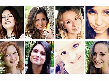 Diese fränkischen "Madla" haben sich schon beworben: Aubrey J.J. Elbel, Jessica Anneliese Rueda, Katharina Nüßlein, Kira Stedtler, Nina Lorzt, Steffi Hetzi, Suny Hi und Pia Weber. Wir freuen uns auf Ihre Bewerbung. Fotos: privat/Collage: Tobias Stich