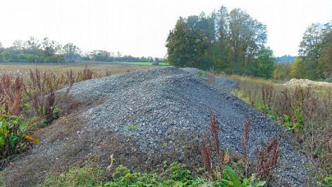 Der abgelagerte Schutt bei Oberrüsselbach  Foto: Petra Malbrich