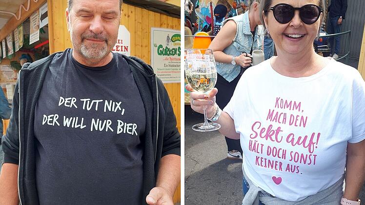Bamberger Sandkerwa 2025: Besucher sorgen mit Shirts für Schmunzeln