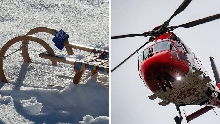 Schlittenfahrt in Mittelfranken endet im Krankenhaus - Rodler (36) verletzt sich schwer