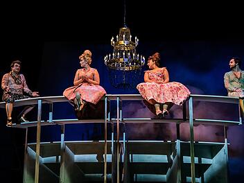 Szene aus der Video-Produktion von Mozarts Oper "Cosi fan tutte", die das Landestheater Coburg ab Freitag, 11. Juni, als Streaming-Angebot präsentiert.Foto: Sylvain Guillot