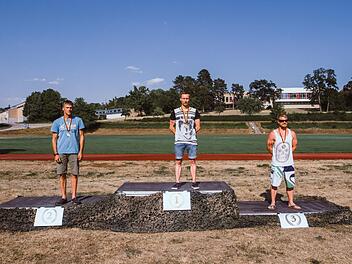 Markus Klinder (Mitte) gewann bei den m&auml;nnlichen Einzelstartern.