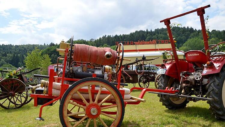 Die wieder instandgesetzte Feuerwehrpumpe von 1931