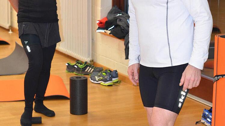 Blackroll-Training als Vorberitung auf den Saaletal-Marathon.