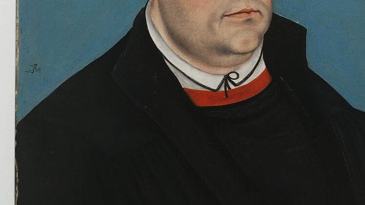 Das Portrait Martin Luthers hängt auf der Veste. Foto: HdbG