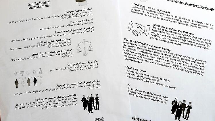 Rechtliche Tipps - hier zu Verträgen - auf Arabisch und Deutsch