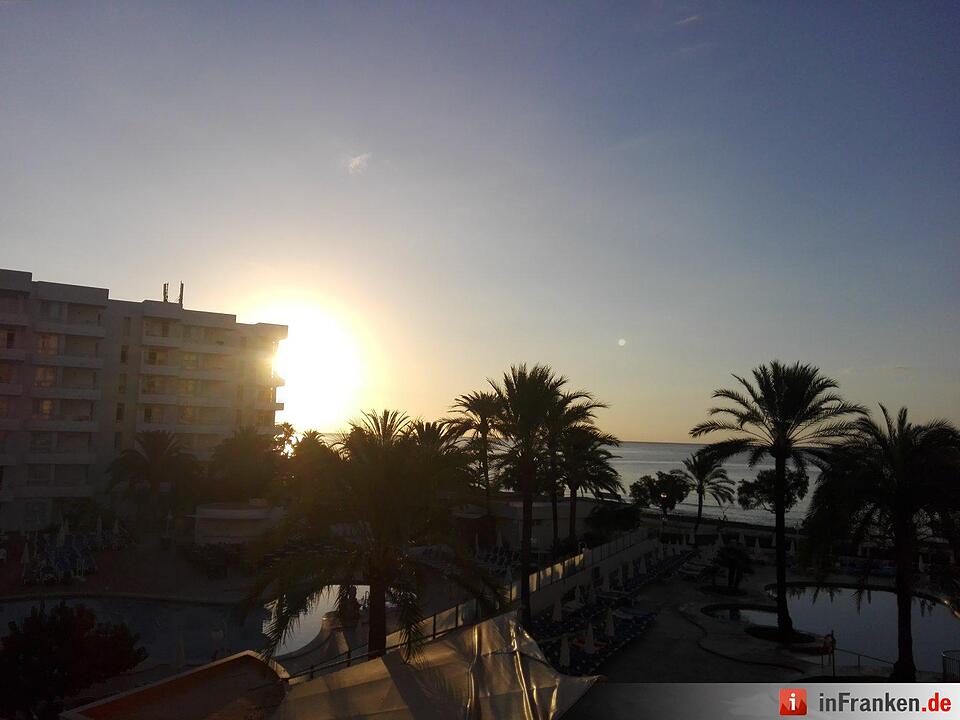 Sonnenaufgang vom Balkon,in Mallorca