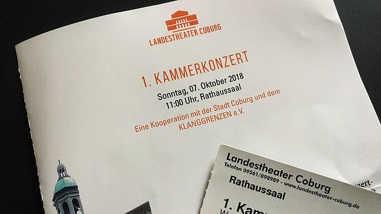 Erstmals veranstaltete das Landestheater Coburg ein Kammerkonzert im Rathaussaal.Foto: Jochen Berger