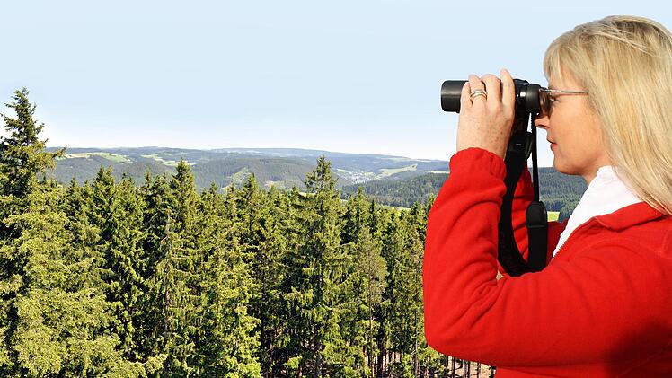 Auf der Suche nach einem dritten Nationalpark in Bayern ist nun auch der Frankenwald im Fokus von Ulrike Scharf. Foto: S. Will/Fotomontage: D.Klumb