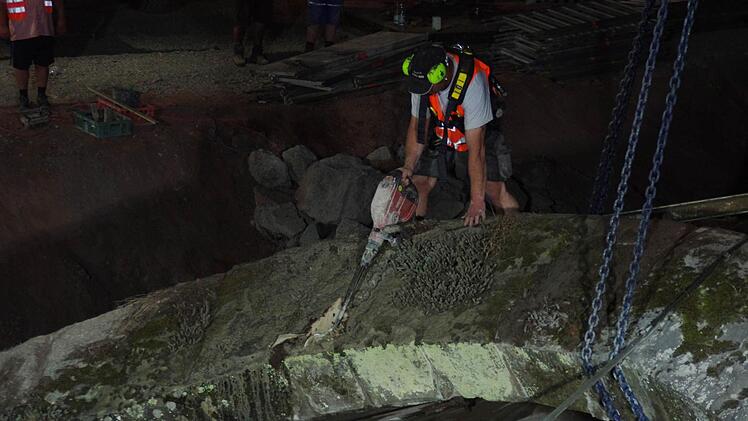 Brückenabbruch in Kronach. Foto: Marco Meißner