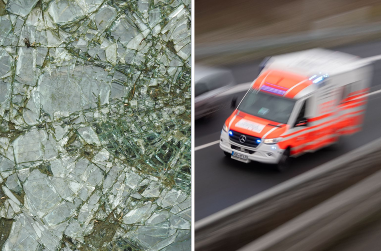 Coburg: Mehrere Schnittwunden: Mann rutscht aus - und kracht in Schaufenster