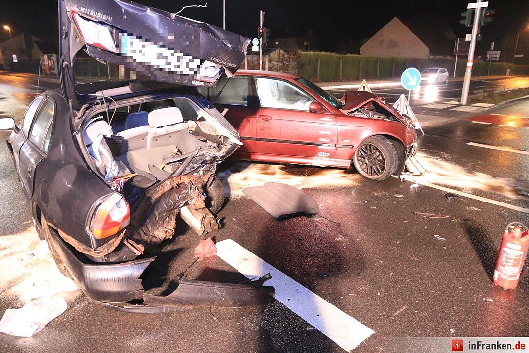 Frontalkollision am Münchner Ring in Bamberg