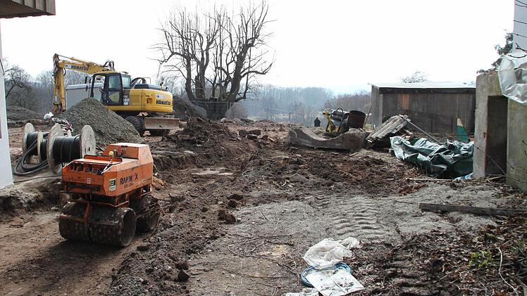 Hier entsteht der Biergarten.
