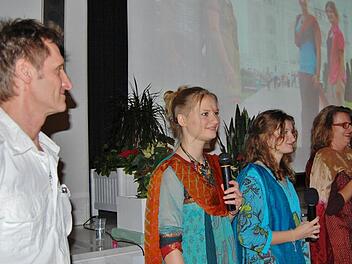 Familie Schebler aus Großenbrach ist zurück von ihrer Weltreise. Von links: Georg, Ina, Anne und Irene Schebler. Fotos: Sigismund von Dobschütz