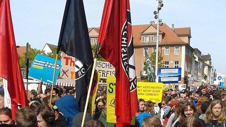 Eindrücke vom Klimastreik in Erlangen        Foto: Karina Brock