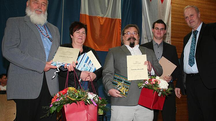 Hermann Proksch, Monika Jeromin, Norbert Nagel und Sebastian Durmann (von links)