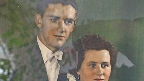 Ein Hochzeitsbild vom 26. November 1954