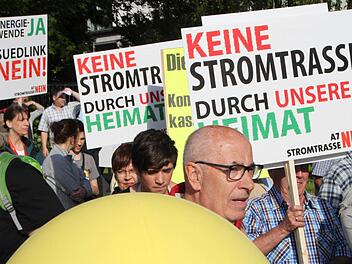 Etwa 250 Demonstranten strömten Anfang Juni zu einer Demo nach Bad Brückenau. Foto: Ulrike Müller