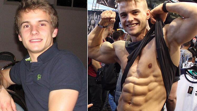 Jan Weinlein einst und heute. Auf der linken Seite ein Bild von 2011, rechts eine aktuelles. Fotos: privat