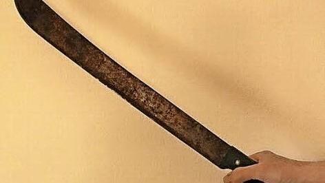 Mit einer solchen Machete, die vor allem als Arbeitsgerät eingesetzt wird, schlug der 42-Jährige zu. Foto: Matthias Einwag