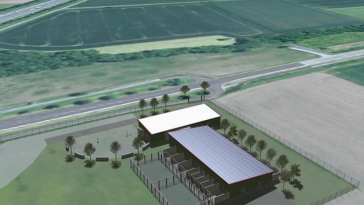 Entwurf des Hochbauamts des Landkreises Ha&szlig;berge zum geplanten Tierheim bei Zell.