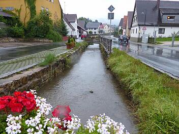 Der Ehrenbach führt in regelmäßigen Abständen Hochwasser, wie zuletzt die Gemeinde Kirchehrenbach schmerzlich erfahren musste. Foto: Pauline Lindner