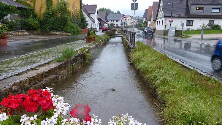 Der Ehrenbach führt in regelmäßigen Abständen Hochwasser, wie zuletzt die Gemeinde Kirchehrenbach schmerzlich erfahren musste. Foto: Pauline Lindner