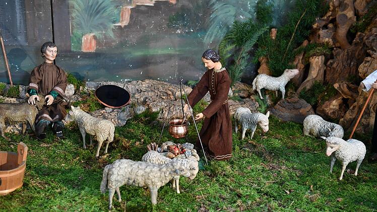 Die Krippe in der Oberen Pfarre 2019/20 im Detail. Foto: Ronald Rinklef