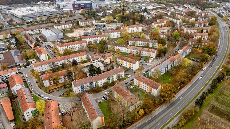 Der Bamberger Stadtteil Gereuth von oben