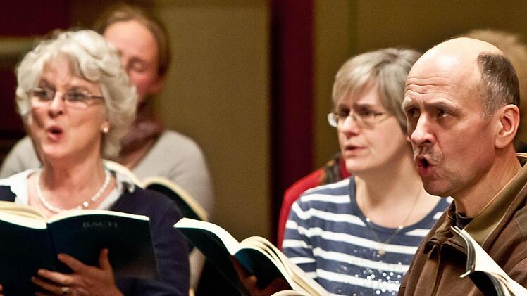 Der Coburger Bachchor bei der ProbenarbeitFoto: Jochen Berger