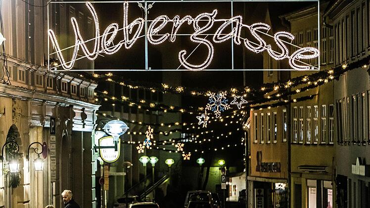 Adventsbeleuchtung Coburg: WebergasseFoto: Jochen Berger