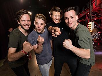 Die Kronacher Band Angiz macht bei der Musik-Castingshow X-Factor mit. Am Montagabend traten sie im Fernsehen auf. Foto: Sky/UFA