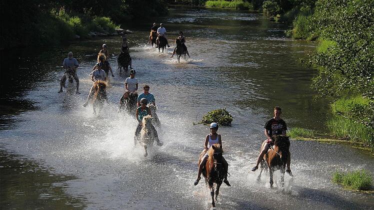 Erfrischender Ritt durch die Saale.