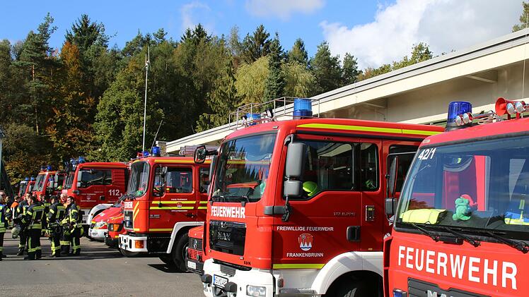 Feuerwehrgroßübung bei Oberthulba.