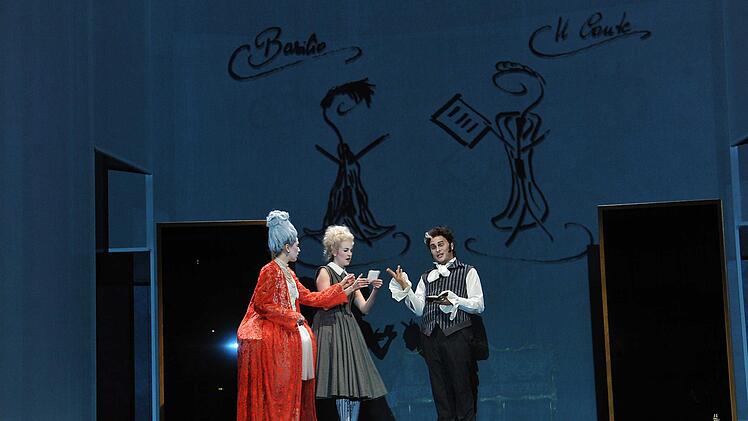 Turbulente Verwechslungen: Szene aus der Neuinszenierung von "Figaros Hochzeit" am Landestheater Coburg.Foto: Andrea Kremper