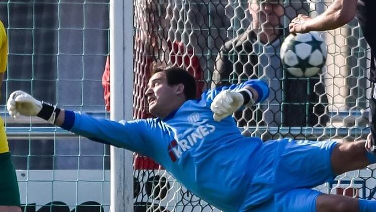 Stefan Klemm (unser Bild) freut sich, dass er als Torwart das Vertrauen des Sander Trainers Dieter Schlereth genie&szlig;t. Foto: Ryan Evans