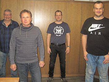 Den Gr&uuml;ndungsvorstand der Vereinsgemeinschaft Teuschnitz bilden (von links) Schriftf&uuml;hrer Stefan Raab, Zweiter Vorsitzender Frank Jakob, Kassierer Christian Funk und Vorsitzender Martin Sesselmann. Foto: Paul Hader