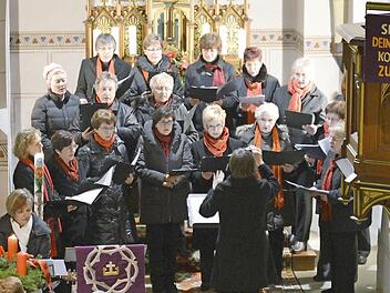 Der Chor bei seinem Jubiläumsauftritt Foto: Roland Meister