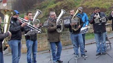 Die Leuchsentaler Blasmusik musizierte an Neujahr. Foto: Jürgen Panzer