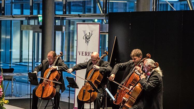 Umjubeltes Coburg-Gastspiel: Das Rastrelli Cello-Quartett konzertierte beim "Verein".Foto: Jochen Berger