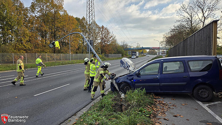 Unfall auf dem Berliner Ring in Bamberg