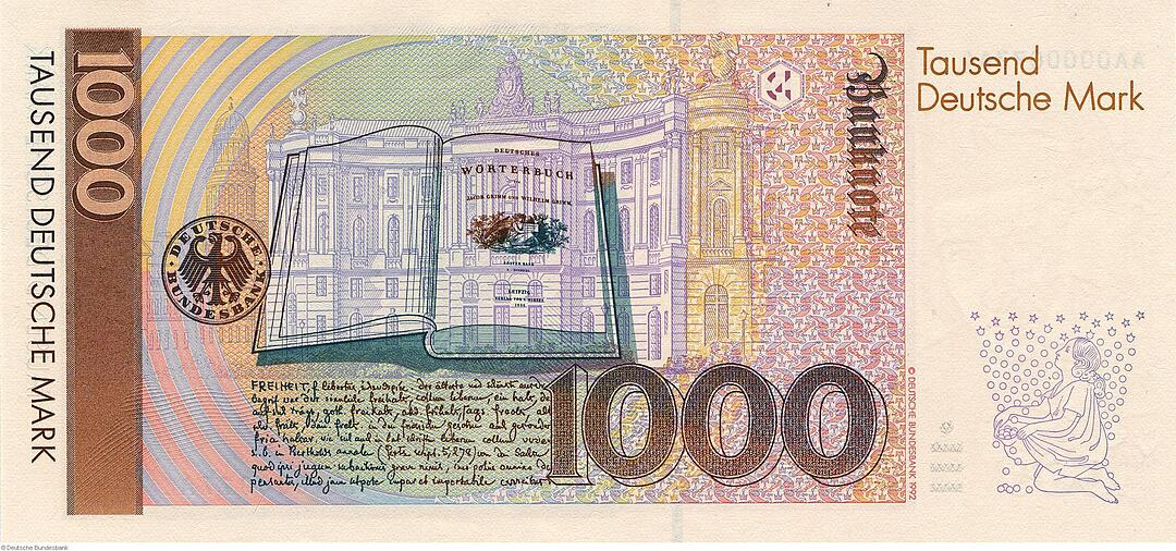 Deutsche Mark - Banknoten ab 1990
