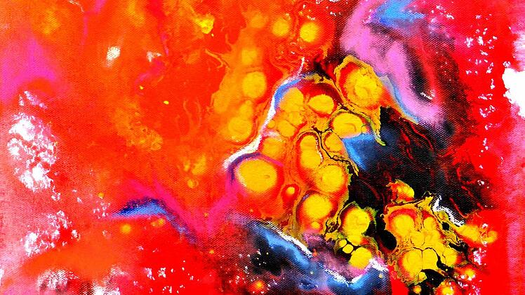 Erika Gockler aus Kirchlauter nennt ihr Bild "Begegnung" Foto: Günther Geiling