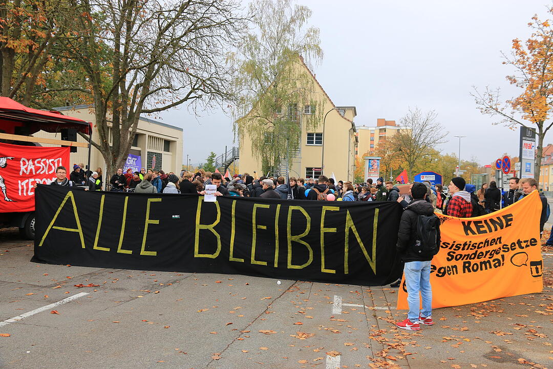 Linke Demo gegen Balkanzentrum Bamberg