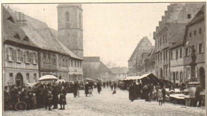 Der Weismainer Martini-Markt im Jahr 1929 Archivbild: Johann Baptist Johannes,